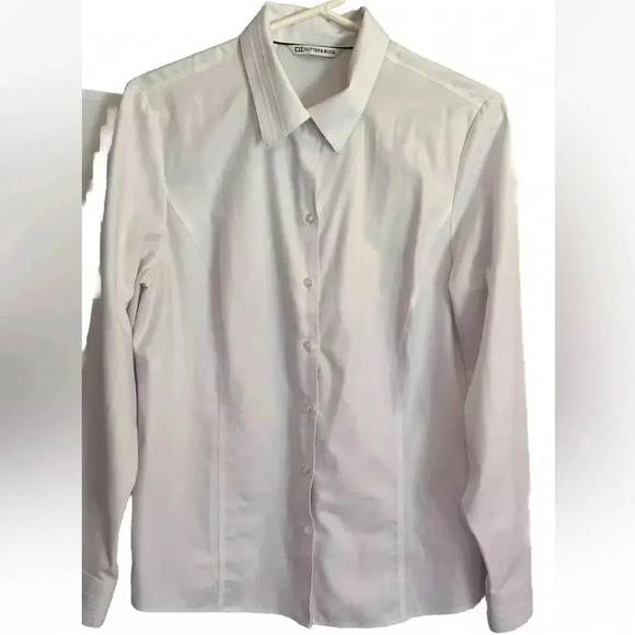 Cutter & Buck Long Sleeve Top Button Front White Size Large EUC - Picture 1 of 5